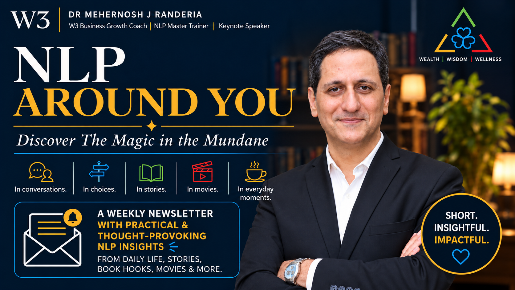 NLP Around You — Discover the magic in the mundane, a weekly newsletter of practical NLP insights from Dr Mehernosh J Randeria